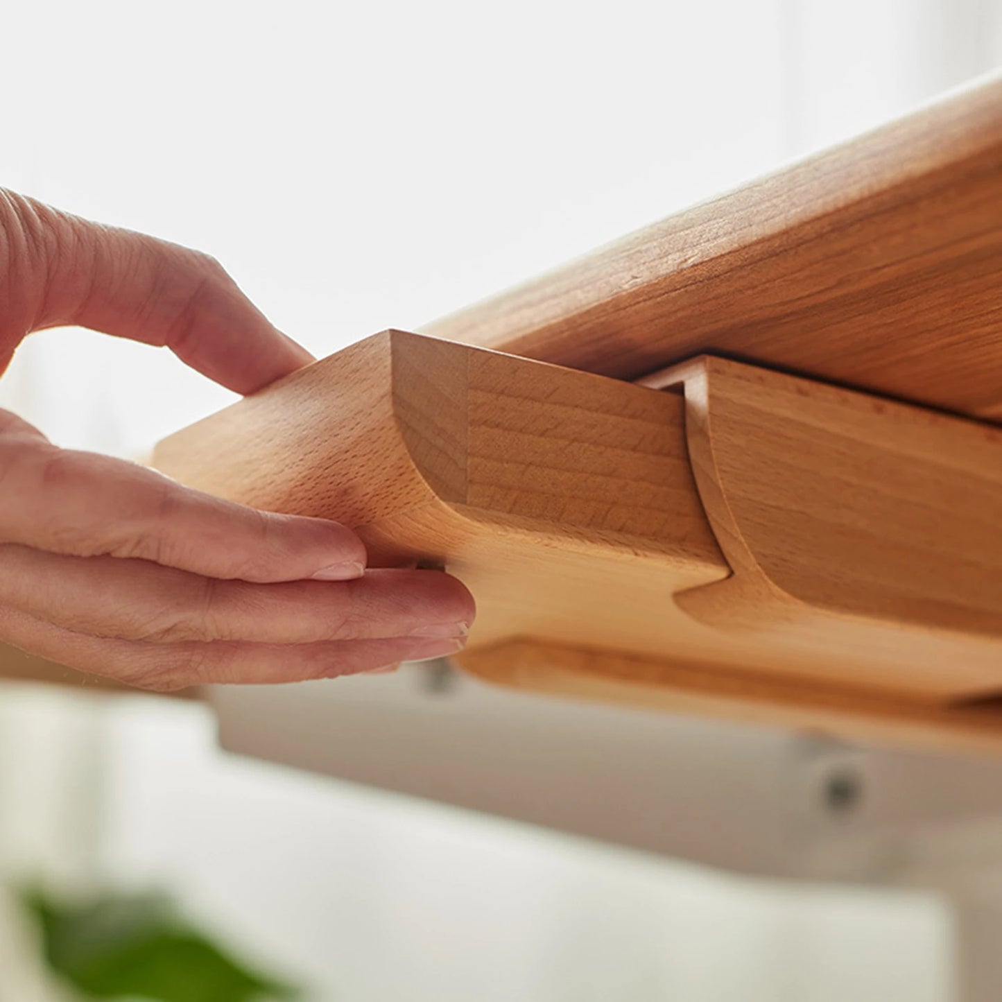Tiroir rangement caché en bois bambou noyer à coller sous bureau table maison décoration intérieur écologique durable - lebois-eco.com