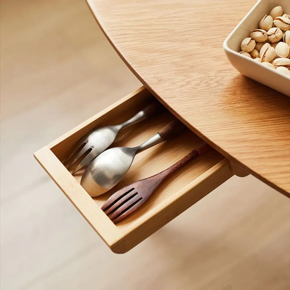 Tiroir rangement caché en bois bambou noyer à coller sous bureau table maison décoration intérieur écologique durable - lebois-eco.com