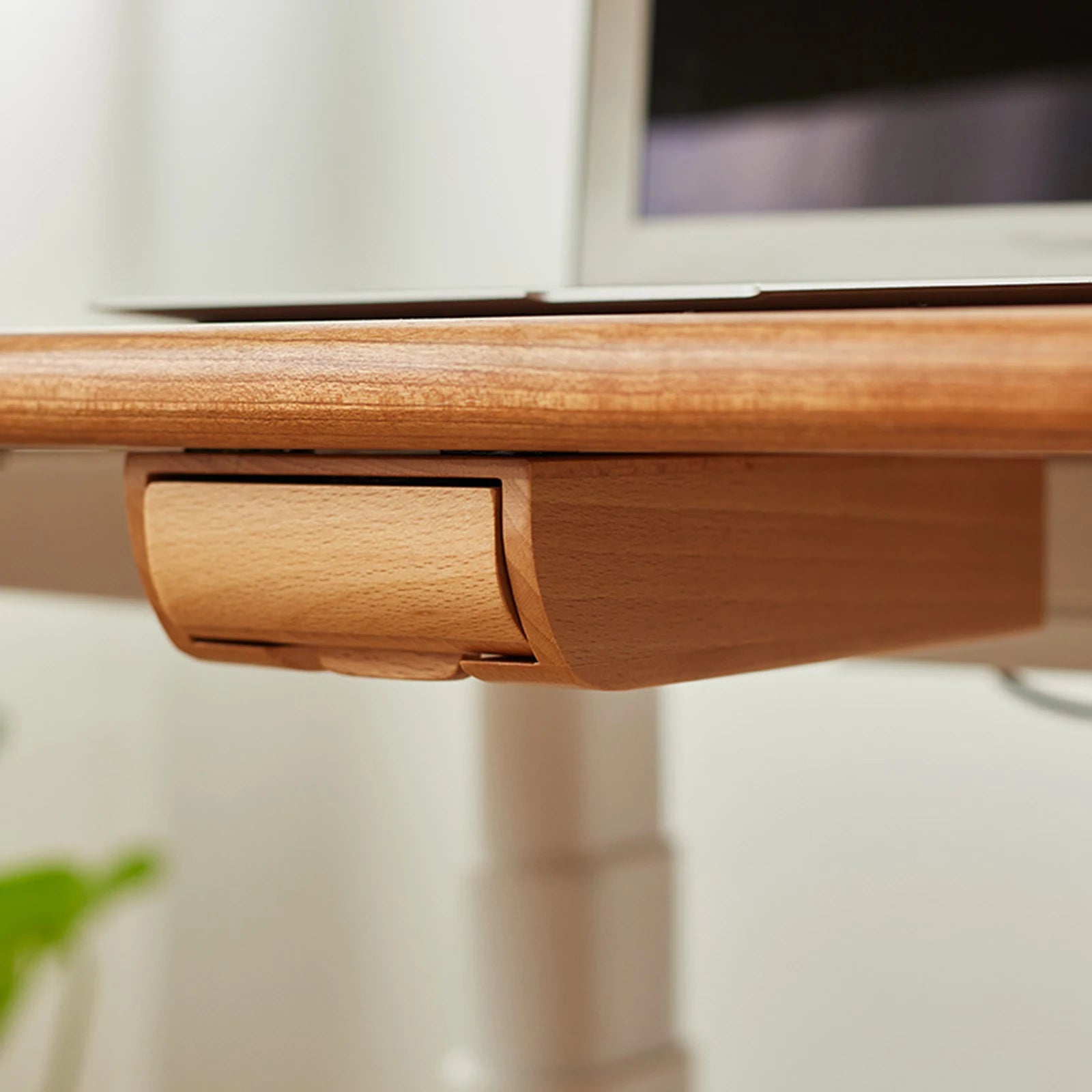 Tiroir rangement caché en bois bambou noyer à coller sous bureau table maison décoration intérieur écologique durable - lebois-eco.com