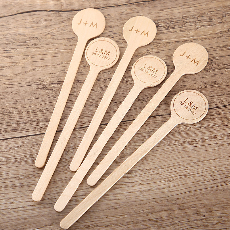 Touilleur agitateur boisson cocktail mix bois personnalisable custom gravure laser logo bar entreprise discothèque mariage anniversaire environnement écologie renouvelable responsable - lebois-eco.com