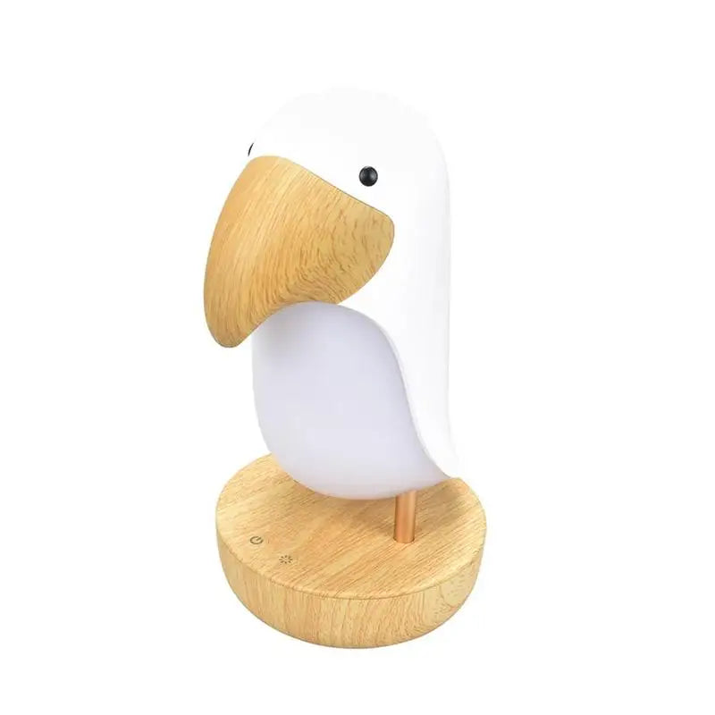 Veilleuse lampe nuit toucan animaux led usb sans fil rechargeable décoration maison chambre coucher enfant bébé cadeau noël anniversaire - lebois-eco.com