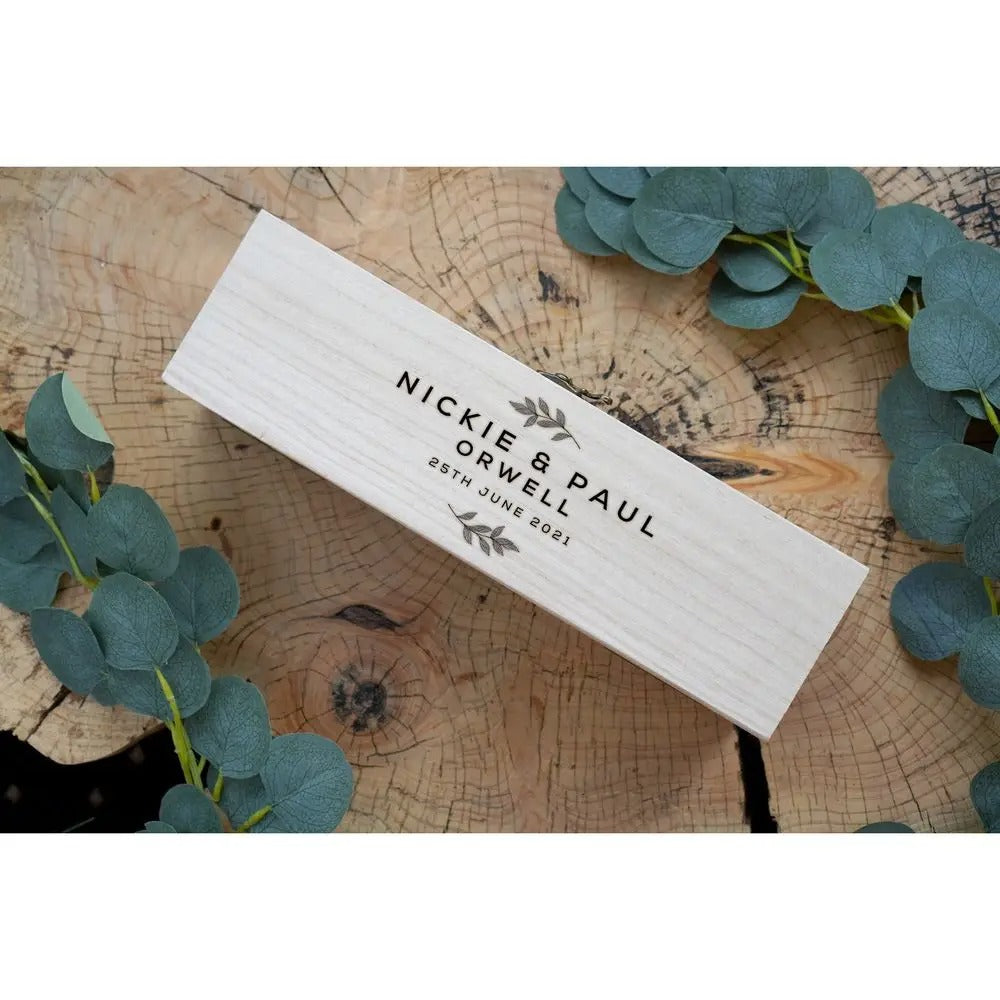 Coffret en bois élégant pour bouteille de vin ou Champagne