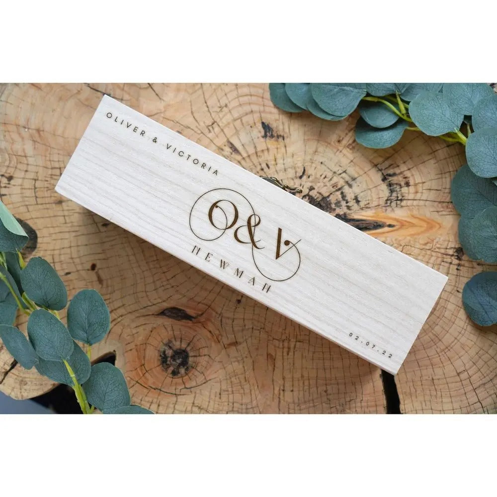 Coffret cadeau personnalisé pour bouteille de vin ou Champagne