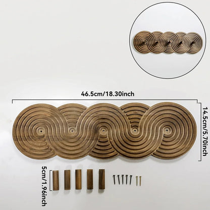 Dimensions du porte-manteau mural en bois foncé de 46,5 cm