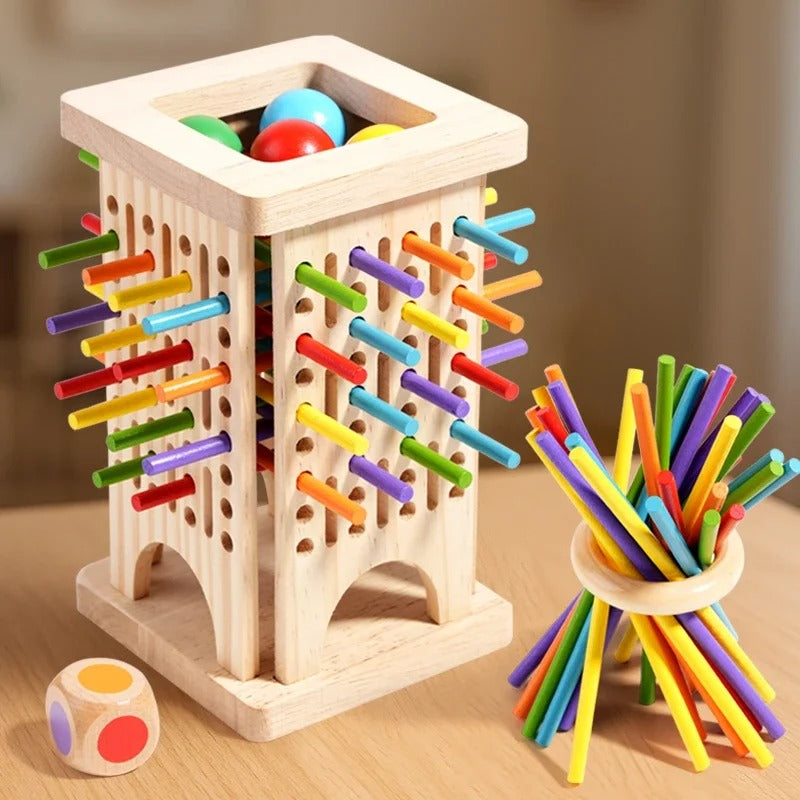 GICO 3026 Jeu de cônes en bois massif pour enfants et adultes - Bois massif 30 cm - Rayé