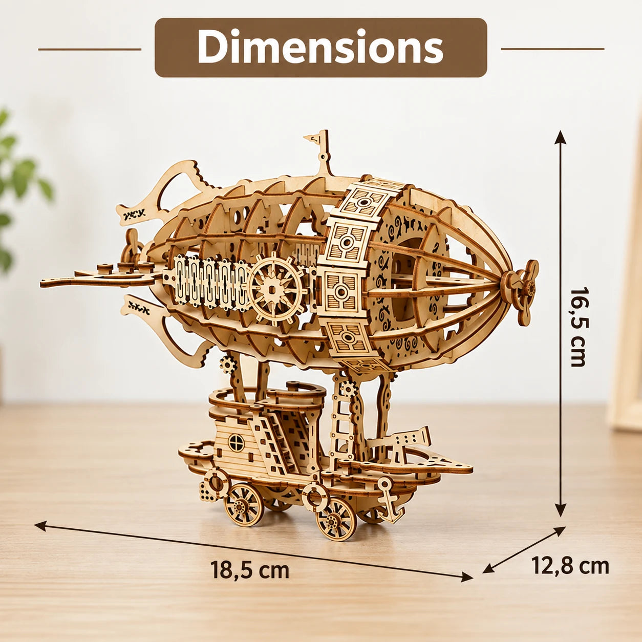 Dimensions de la maquette dirigeable