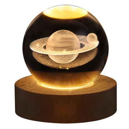 Lampe / veilleuse de chevet « Galaxie » gravure 3D