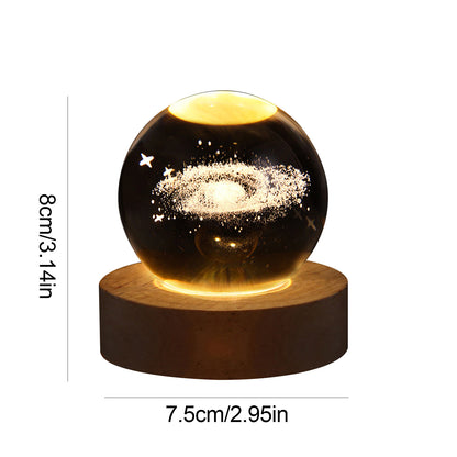 Lampe / veilleuse de chevet « Galaxie » gravure 3D