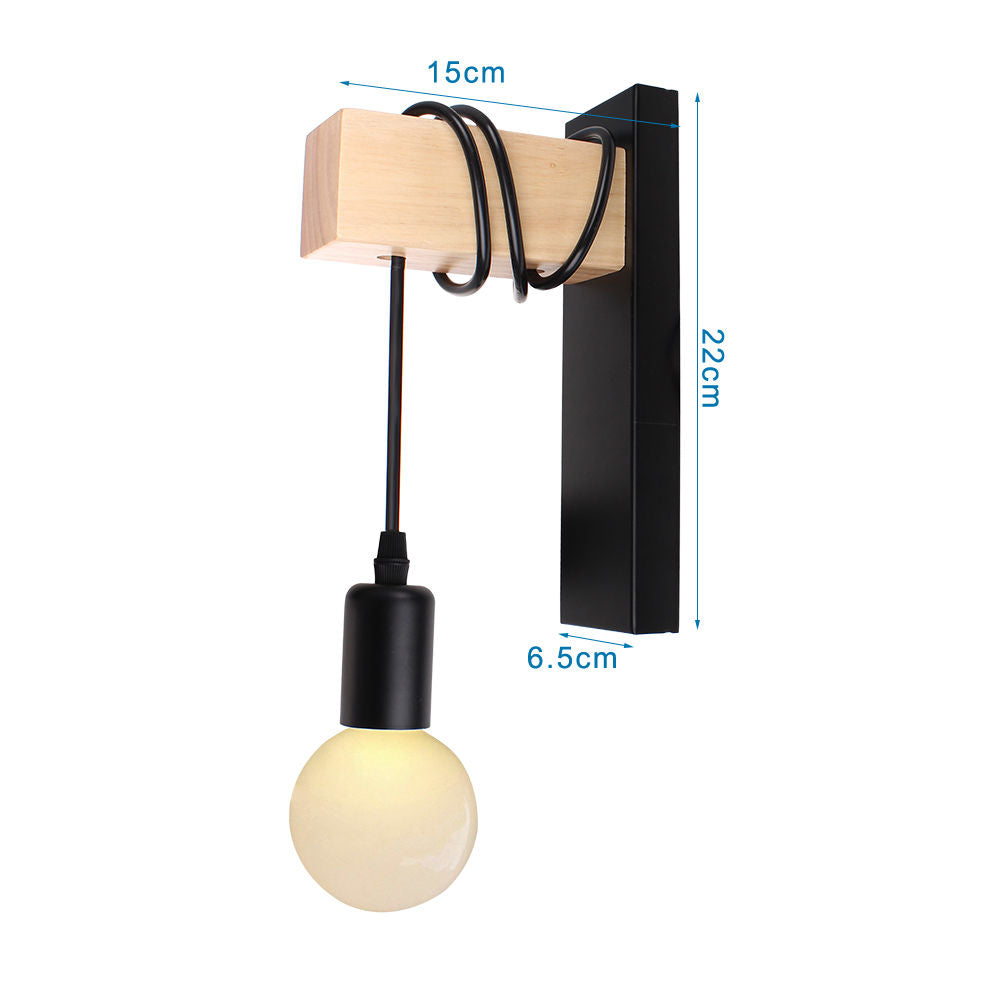 Lampe murale en bois style nordique