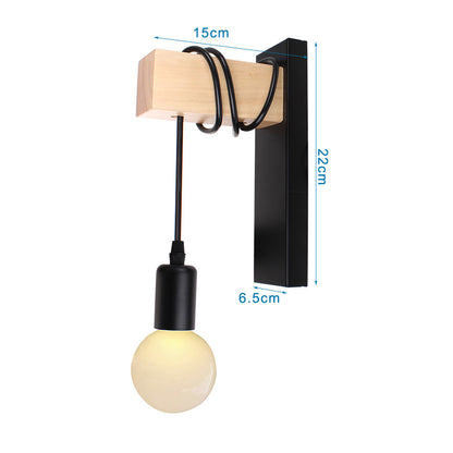 Lampe murale en bois style nordique