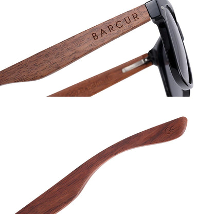 Lunettes soleil bois noyer naturel bambou polarisé uv400 unisex TAC box rangement microfibre été vacances style rétro wayfarer rayban mode beauté accessoires écologie environnement renouvelable responsable - lebois-eco.com.jpg