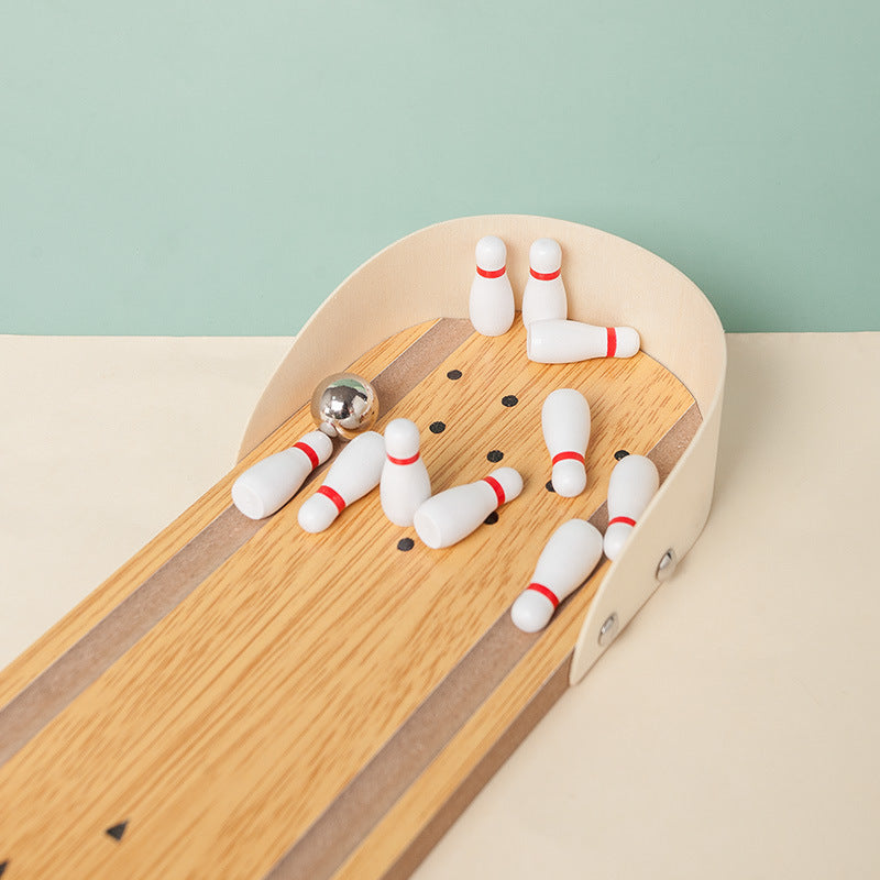 Mini bowling bois bambou quille bille kit complet jouet jeu enfant cadeau noël anniversaire environnement écologique responsable renouvelable - lebois-eco.com