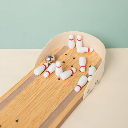 Mini bowling bois bambou quille bille kit complet jouet jeu enfant cadeau noël anniversaire environnement écologique responsable renouvelable - lebois-eco.com