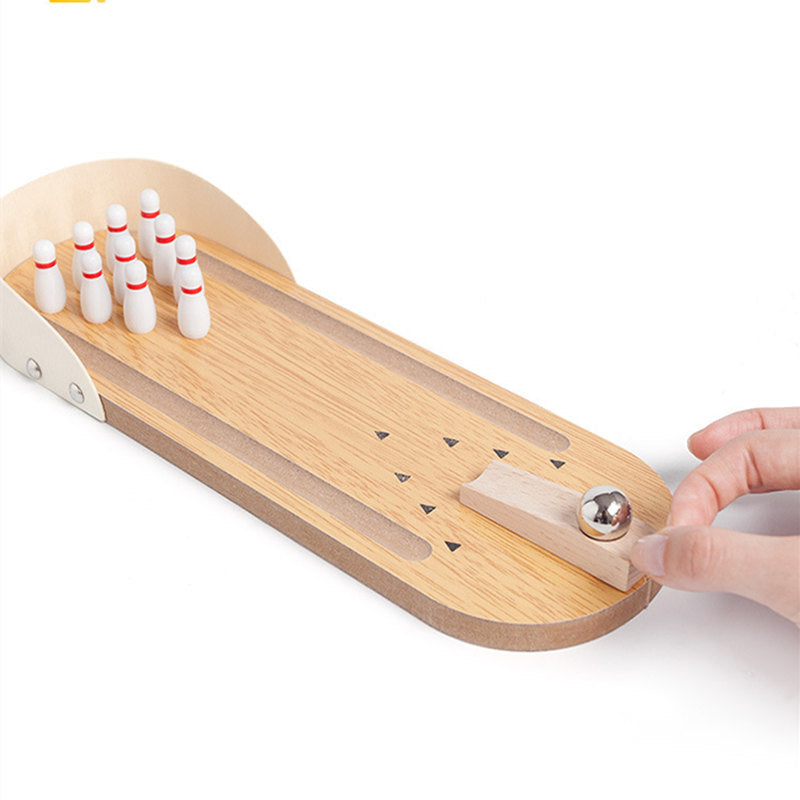 Mini bowling bois bambou quille bille kit complet jouet jeu enfant cadeau noël anniversaire environnement écologique responsable renouvelable - lebois-eco.com