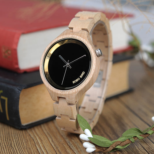 Montre bracelet bois bambou femme coffret quartz miyota cadeau offrir anniversaire écologique responsable environnement renouvelable - lebois-eco.com