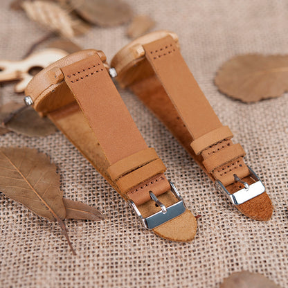 Montre homme femme bambou bracelet cuir véritable quartz miyota chic bijoux naturel environnement écologique responsable renouvelable bois - lebois-eco.com