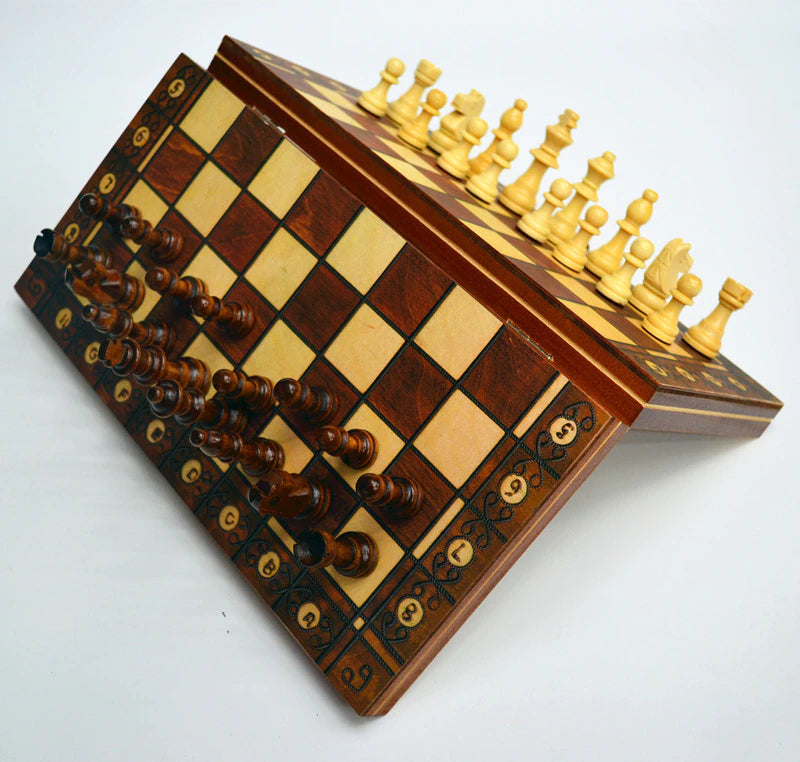 Plateau set box coffret jeu échecs dames backgammon bois pion échiquier damier classique cadeau anniversaire noël environnment renouvelable écologique responsable - lebois-eco.com
