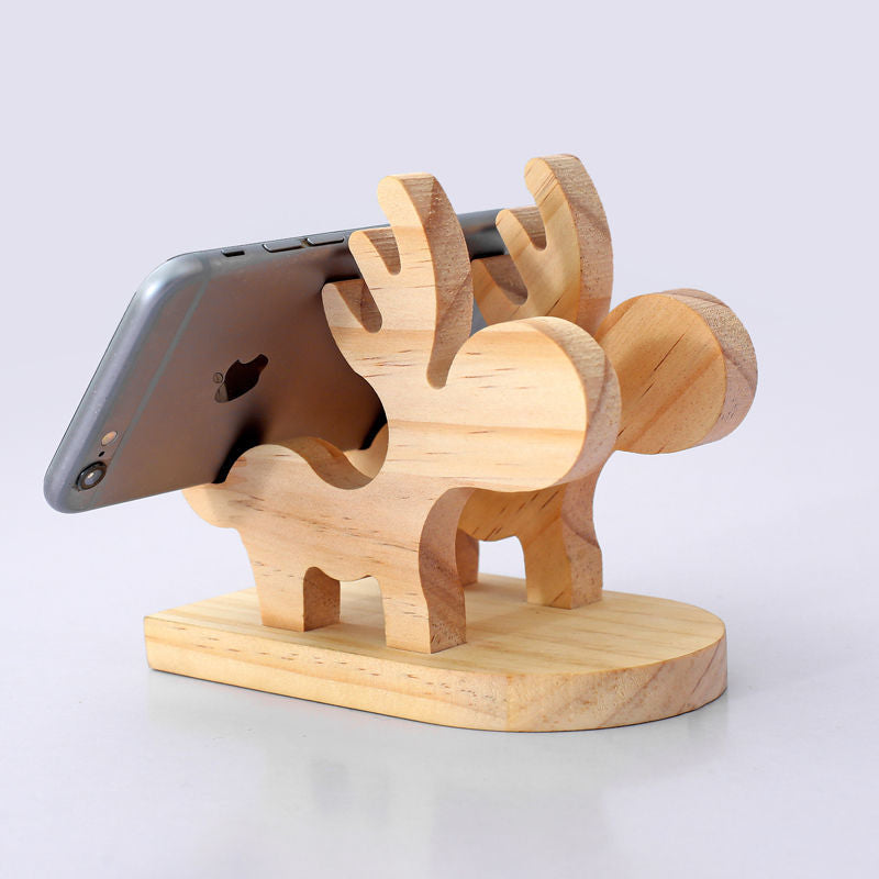 Support téléphone en bois