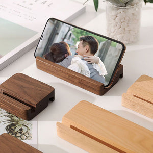 Support De Téléphone En Bambou Naturel Encozy - Stabilise Et Amplifie Le Son, Idéal Pour Vidéos Et Appels Mains Libres